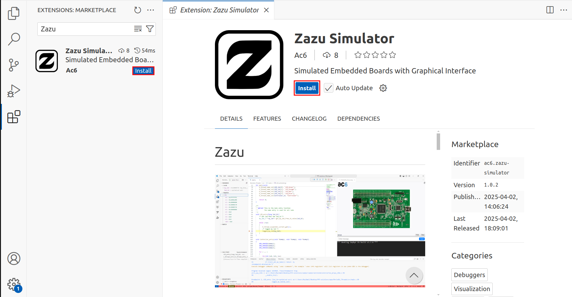 Install from Marketplace